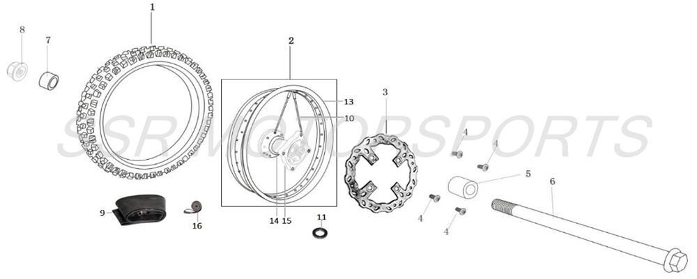2025 SSR SR110SE - Front Wheel Parts Diagram