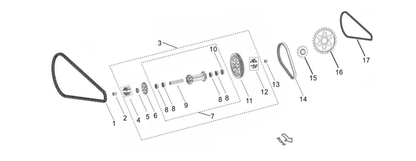 2025 Surron Light Bee X - Primary Drive System Parts Diagram