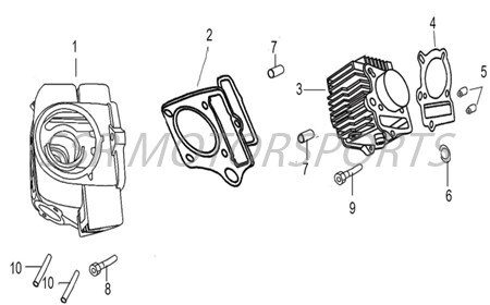 2026 SSR SR140RB - Cylinder Head And Cylinder Parts Diagram