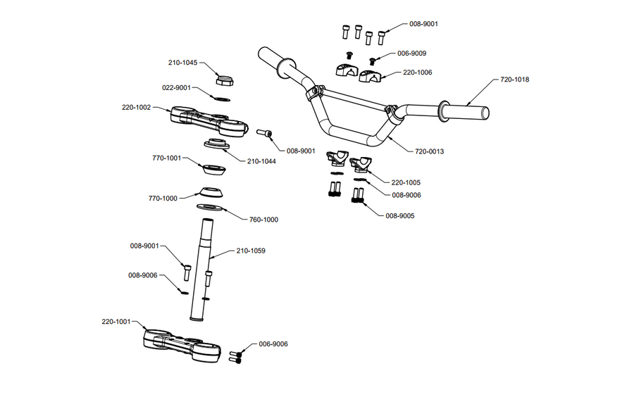 ETM RTR XL Steering parts schematic