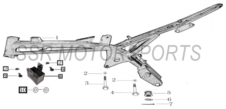 2025 SSR SR125ME - Frame Parts Diagram