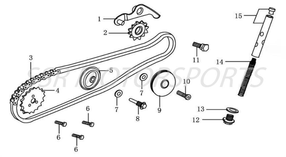 2025 SSR SR125ME - Timing Chain & Tensioner Parts Diagram