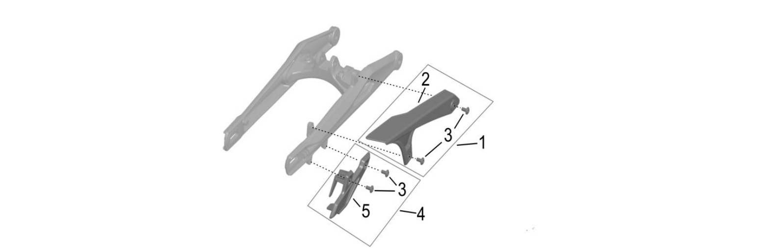 2025 Surron Hyper Bee - Chain Guard Parts Diagram