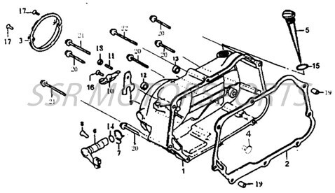 2025 SSR SR125R - Right Crankcase Cover Parts Diagram