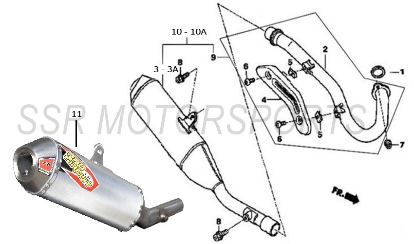 2017 SSR SR250S - Exhaust System Parts Diagram
