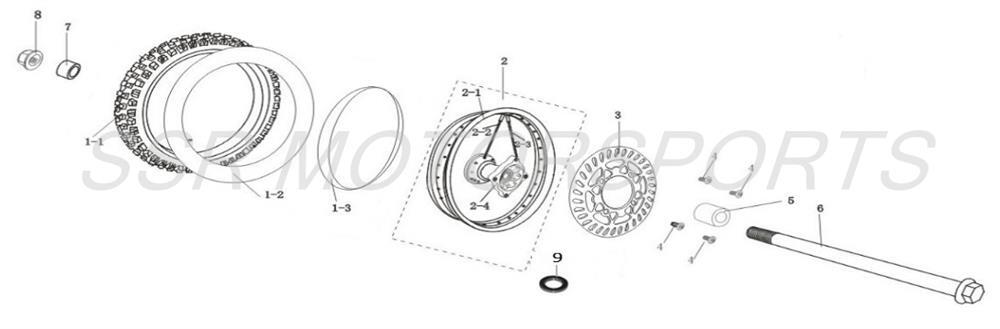 2022 SSR SR125TR - Front Wheel Parts Diagram