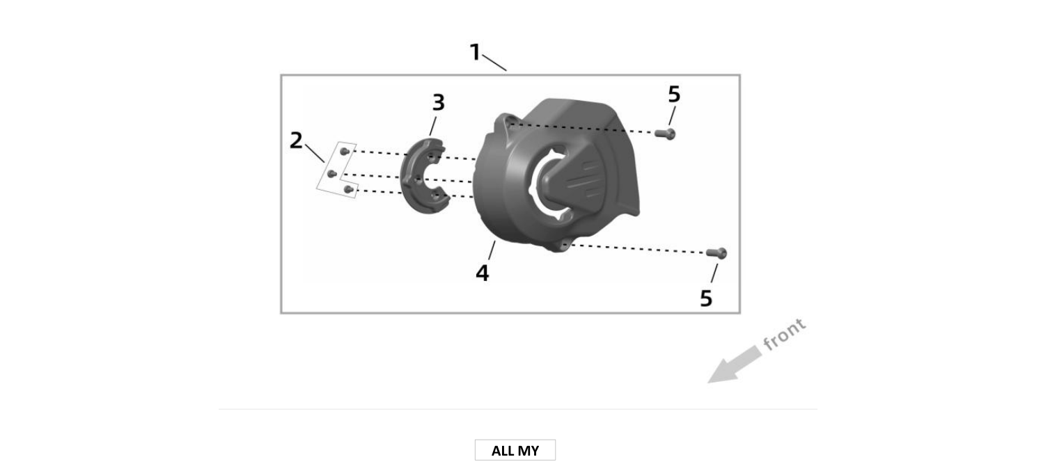 2026 Surron Ultra Bee - Primary Drive Belt Pulley Cover Parts Diagram