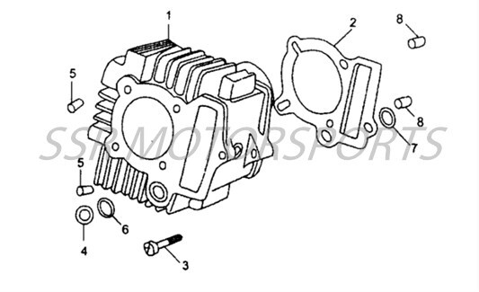 2025 SSR SR125R - Cylinder Parts Diagram