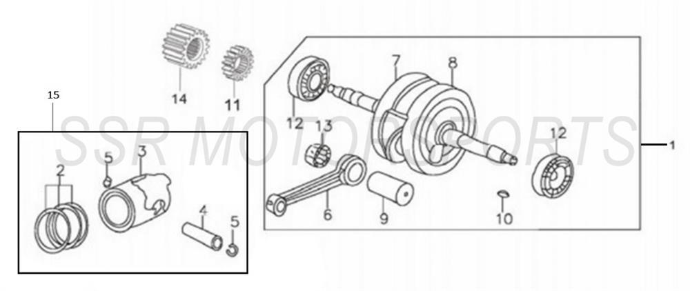 2022 SSR SR140TR - Crankshaft Parts Diagram