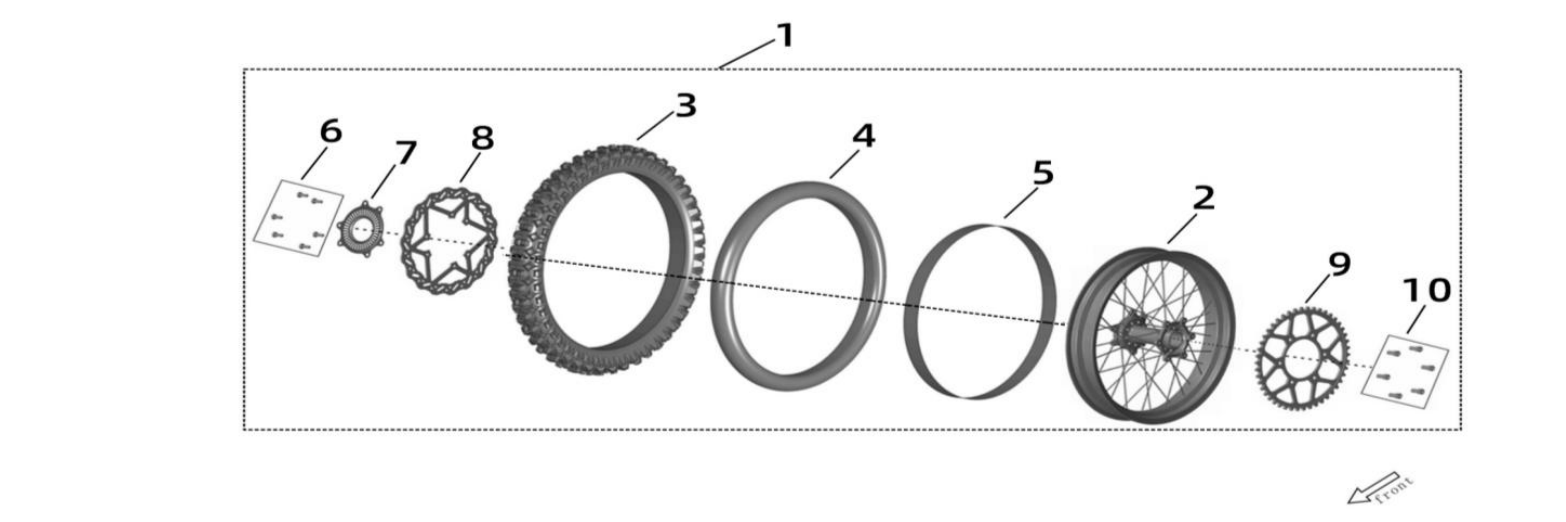2025 Surron Ultra Bee - Performance Wheel Set Parts Diagram