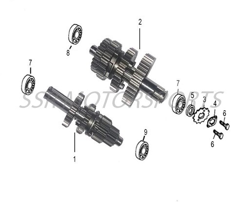 2026 SSR SR125R - Transmission Parts Diagram