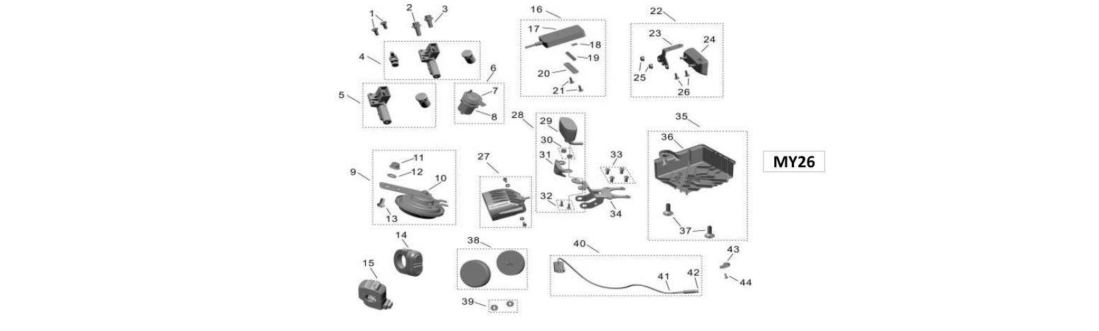 2026 Surron Light Bee X - (MY26) Locks & Lights & Horn & DC Converter Parts Diagram