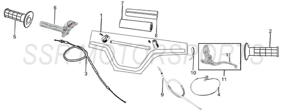 2016 SSR SR160TR - Handlebars Parts Diagram