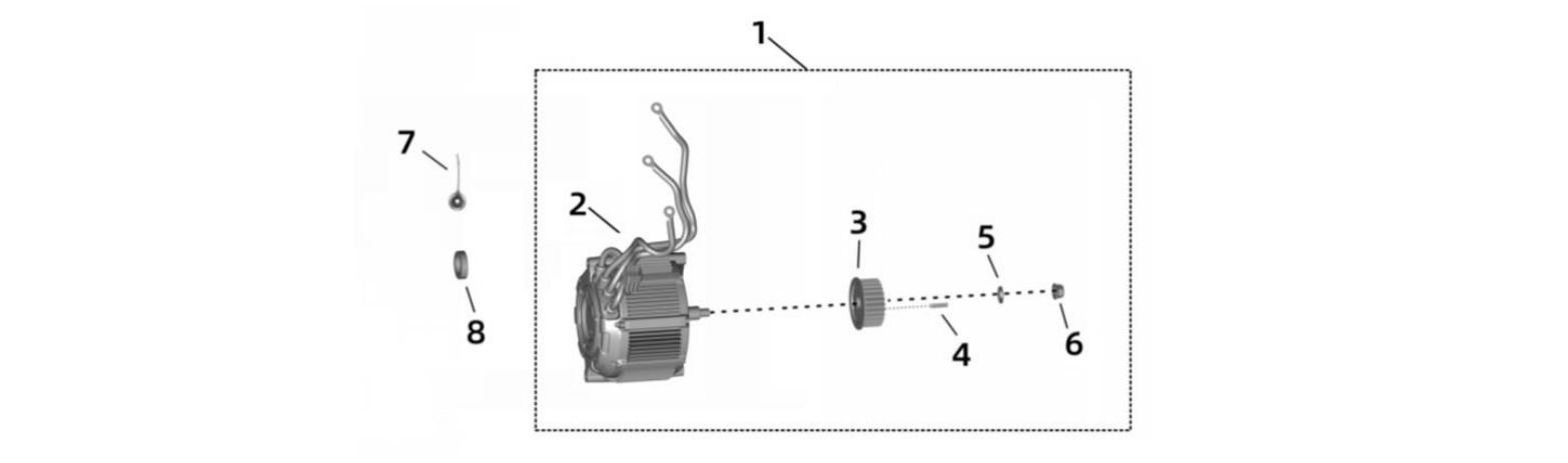 2025 Surron Ultra Bee - Electrical - Motor (1) Parts Diagram