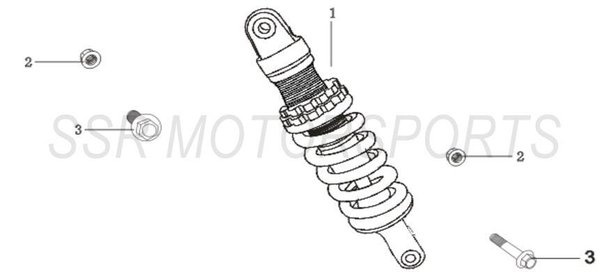 2018 SSR SR125TR - Rear Shock Absorber Parts Diagram