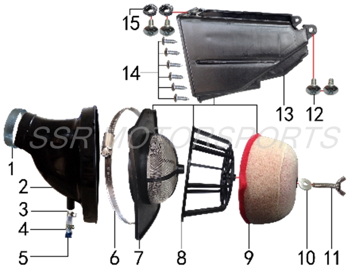 2022 SSR SR189 - Air Box Parts Diagram