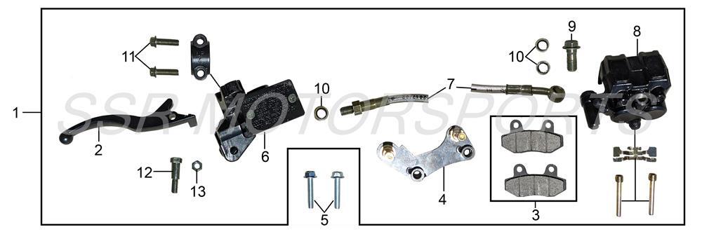 2025 SSR SR125ME - Front Brake System Parts Diagram