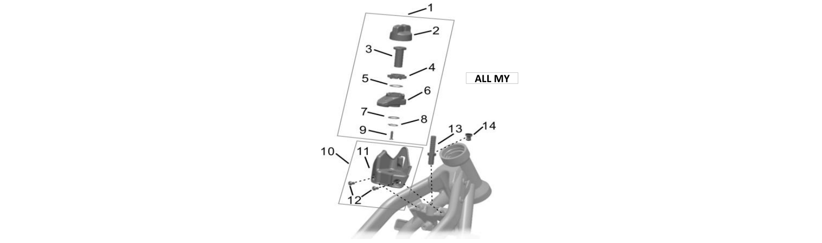 2026 Surron Hyper Bee - Battery Locking Arm Assembly Parts Diagram