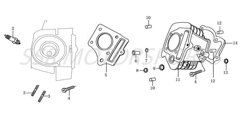 2025 SSR SR125ME - Cylinder Head Parts Diagram