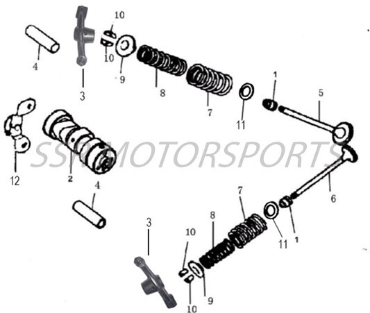 2025 SSR SR125R - Valves Parts Diagram