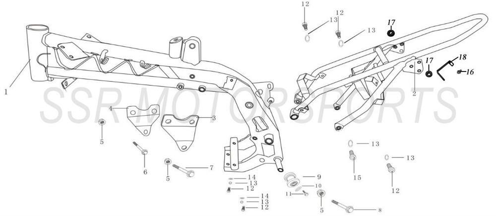 2019 SSR SR125TR - Frame Parts Diagram