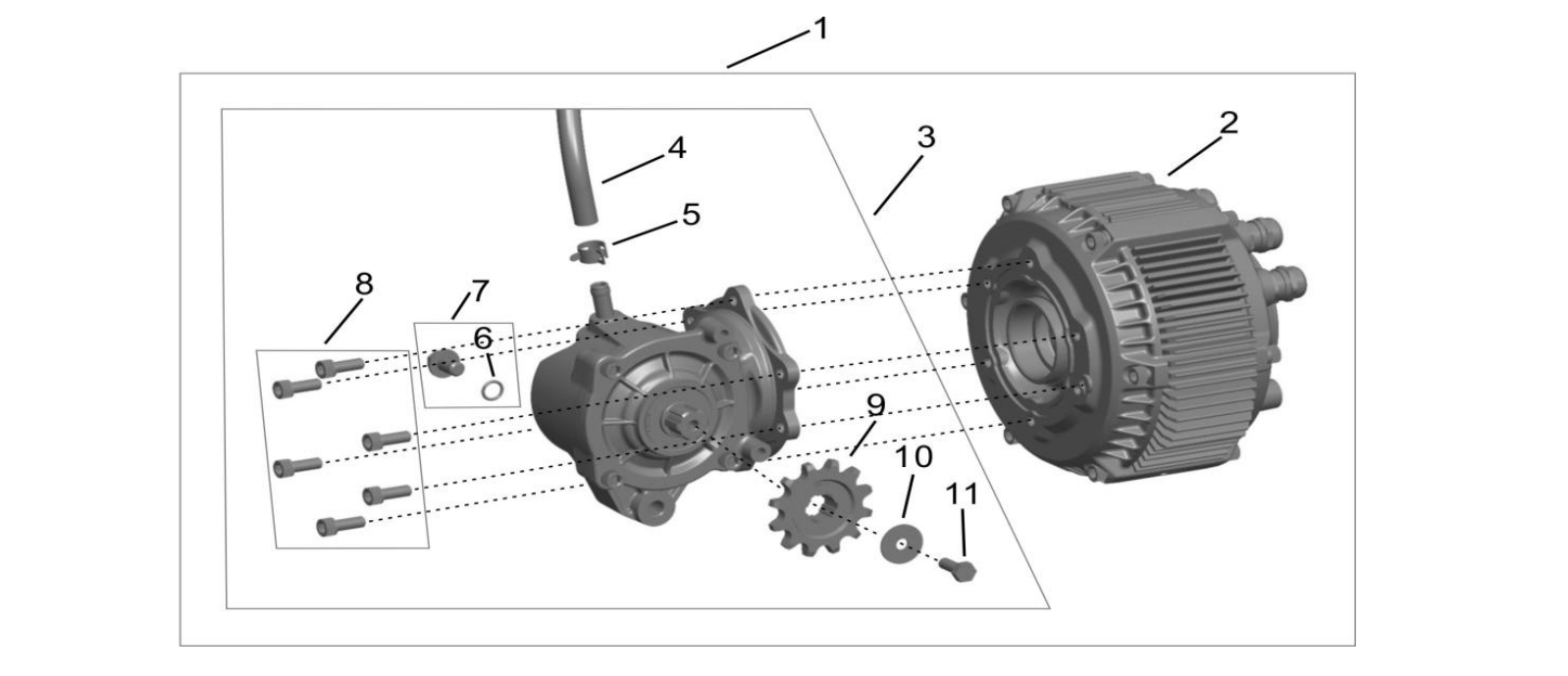 2025 Surron Hyper Bee - Electrical - Motor Parts Diagram