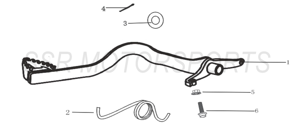 2022 SSR SR140TR - Rear Brake Pedal Parts Diagram