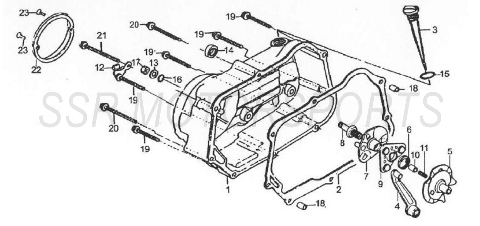 2017 SSR SR110SEMI - Right Engine Cover Parts Diagram