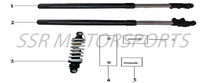 2025 SSR SR125R - Front & Rear Suspension Parts Diagram