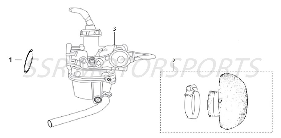 2025 SSR SR110SE - Carburetor Parts Diagram