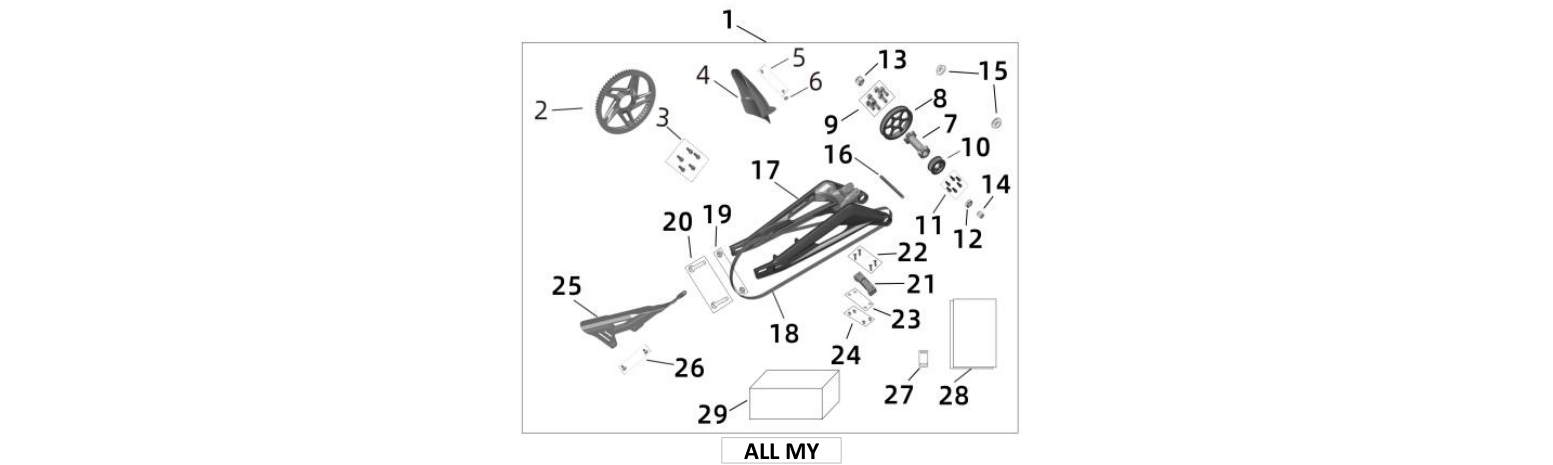 2026 Surron Light Bee X - Secondary Belt Driver Kit Parts Diagram