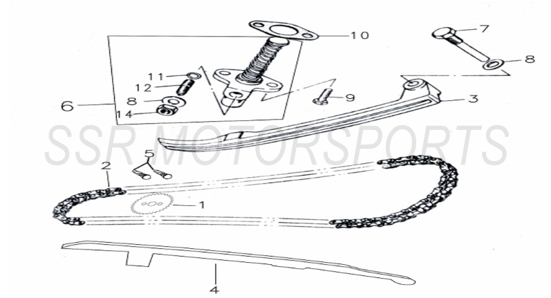 2018 SSR SR160TR - Timing Chain Parts Diagram