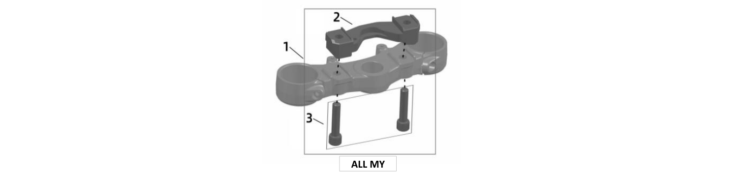 2026 Surron Ultra Bee - Handlebar Riser Parts Diagram