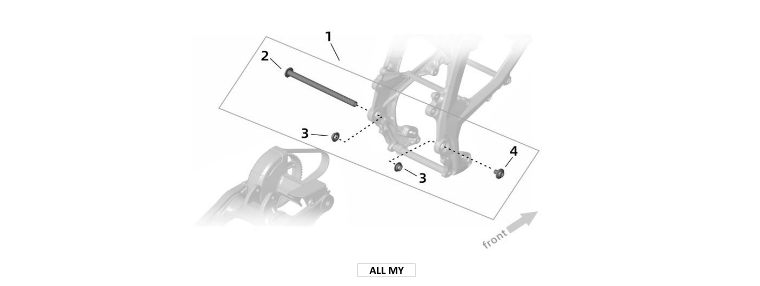 2026 Surron Ultra Bee - Swingarm Pivot Shaft Parts Diagram