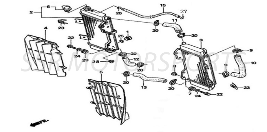 2017 SSR SR250S - Radiator Parts Diagram