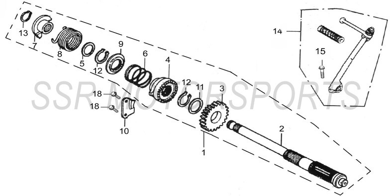 2025 SSR SR110SE - Kickstarter Parts Diagram