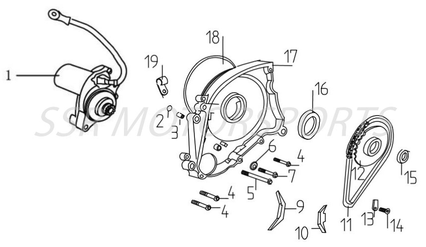2025 SSR SR125ME - Starter Motor - 3P Parts Diagram