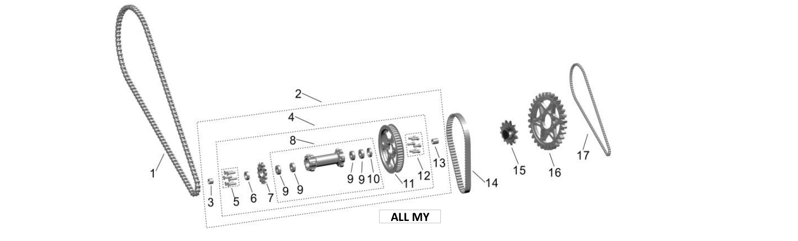 2026 Surron Light Bee X - Drive System Parts Diagram