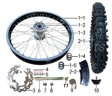 FRONT/REAR WHEEL/TIRE/TUBE SET FOR SSR SR189 (Free Shipping)