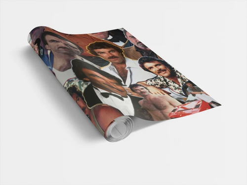 Tom Selleck Wrapping Paper- Custom Wrapping Paper- Tom Selleck Gift Wrap