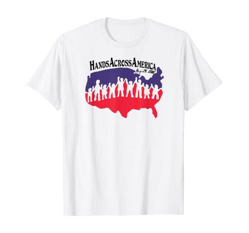 Hands Across America T Shirt Hands Across America Reproduction Shirt