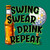 Swing Swear Drink Repeat, Golf T-Shirt