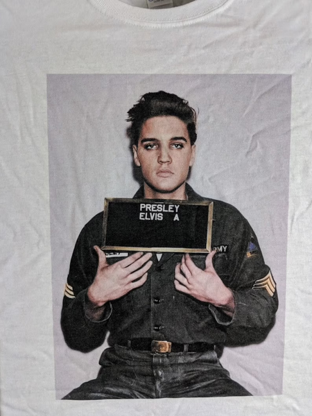 Elvis Presley Mugshot T-Shirt Elvis Presley Army Shirt in Color