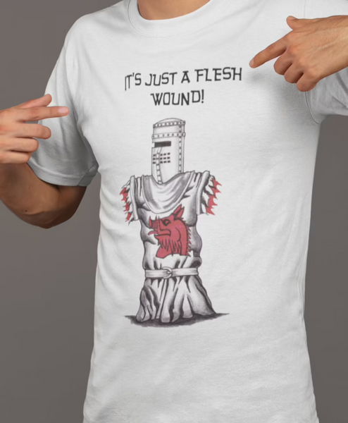 Monty Python Shirt Black Knight Shirt Just a Flesh Wound Shirt