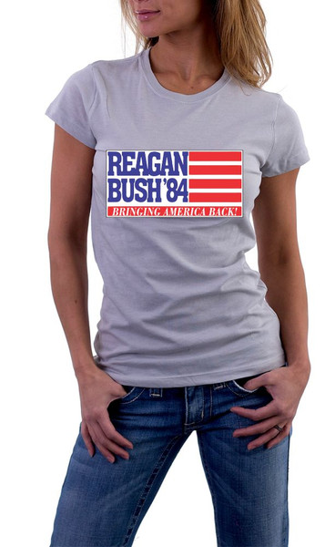 Reagan Bush '84 Bringing America Back Retro Campaign Slogan
