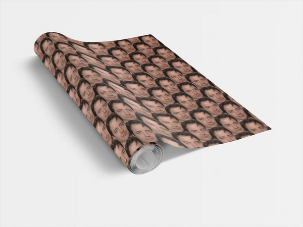 Brendan Fraser Wrapping Paper- Custom Wrapping Paper- Brendan Fraser faces Gift Wrap