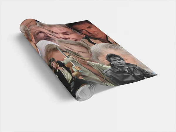 Harrison Ford Wrapping Paper- Custom Wrapping Paper- Harrison Ford Gift Wrap