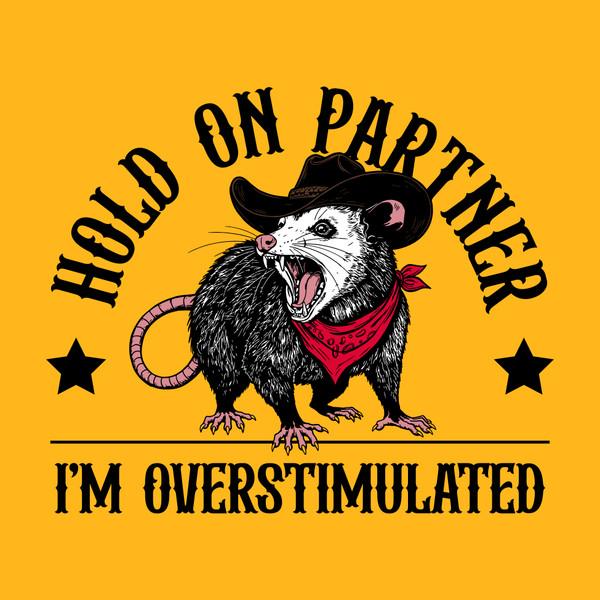 Hold On Partner, I'm Overstimulated T-Shirt