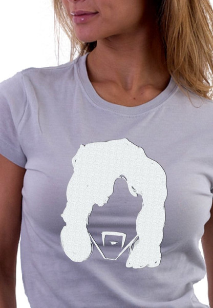 T-shirt that features an outline of Prince.