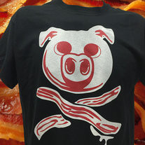 Bacon Skull and Crossbones T-Shirt